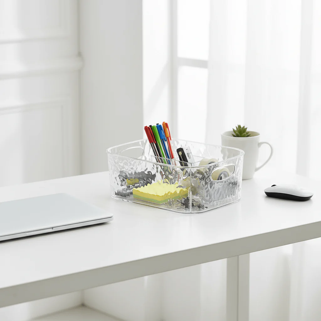 Multi-Purpose Elegant Plastic Storage Box with Carry Handle – 30 × 20 cm - Image 3