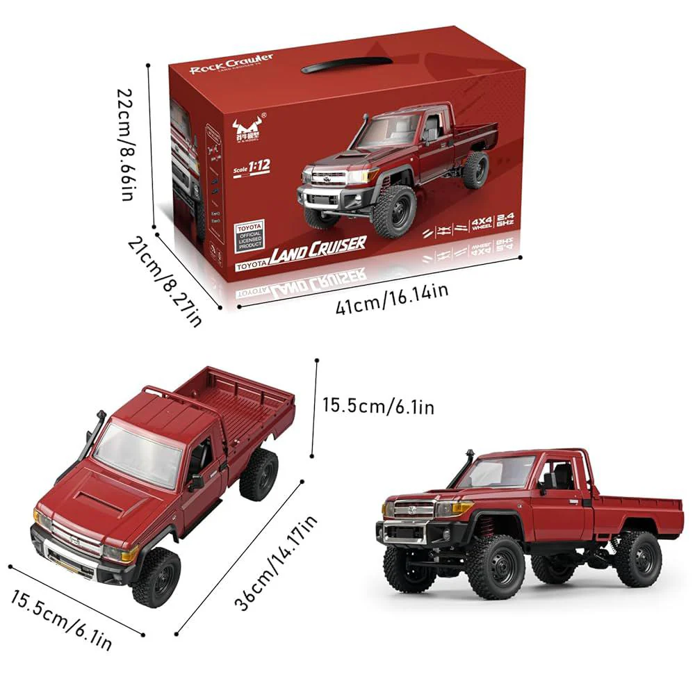 My Toys R/C 4WD Land Cruiser, 1:12 Scale, 2.4GHz System, Full Function Transmitter, MN-82 - Image 3