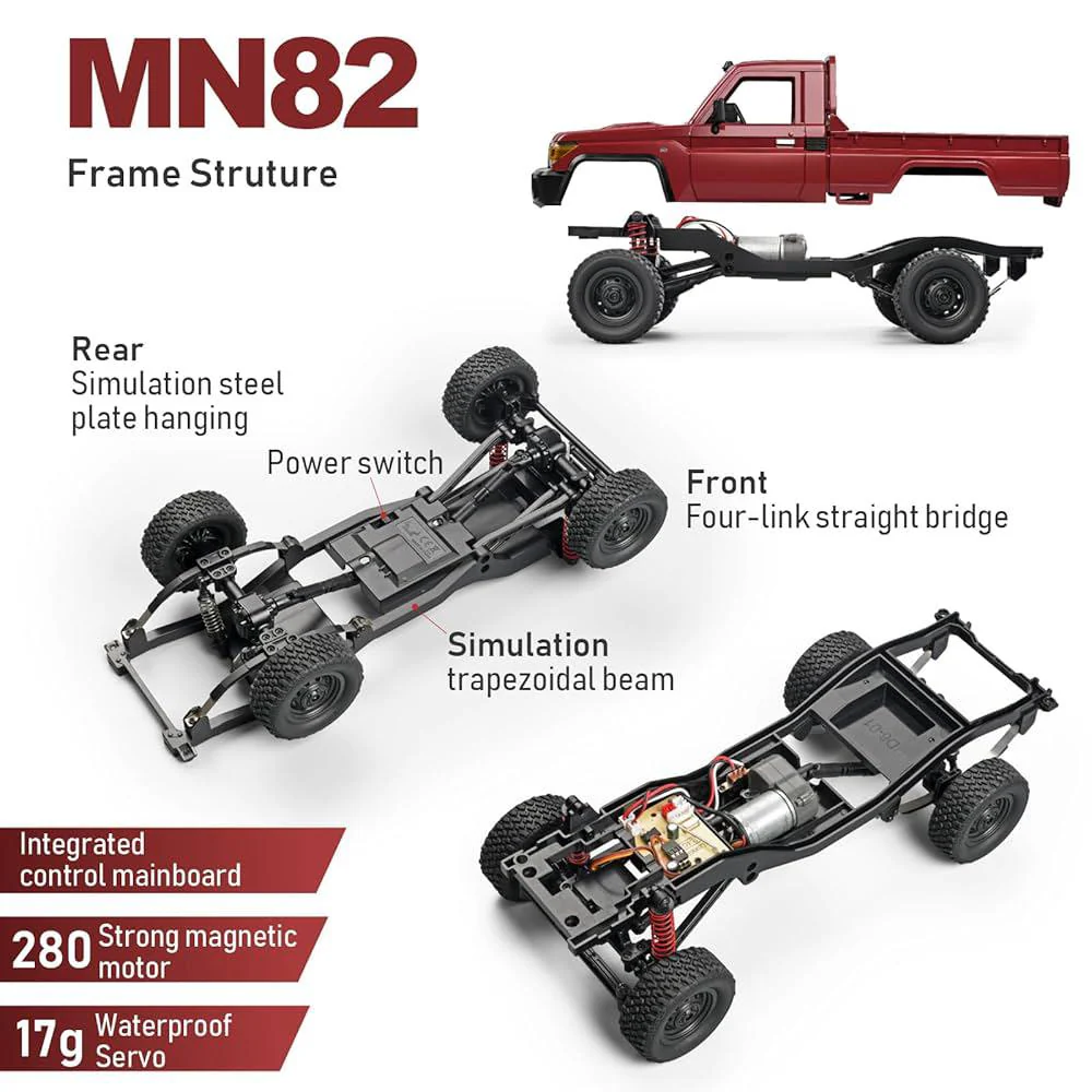 My Toys R/C 4WD Land Cruiser, 1:12 Scale, 2.4GHz System, Full Function Transmitter, MN-82 - Image 5
