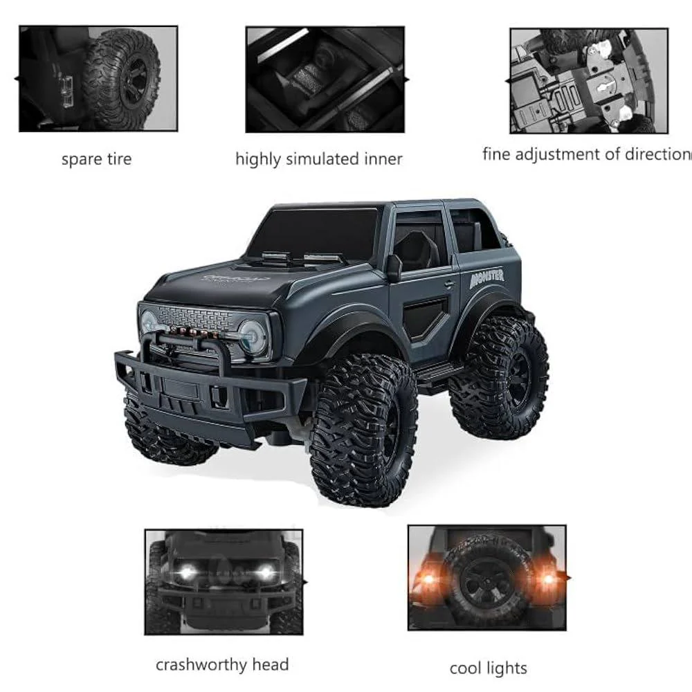 My Toys R/C Offroad Climber Car, 1:16 Scale, High Performance & Powerful Drice, 2.4GHz Full Function Transmitter, Navy Blue - Image 2