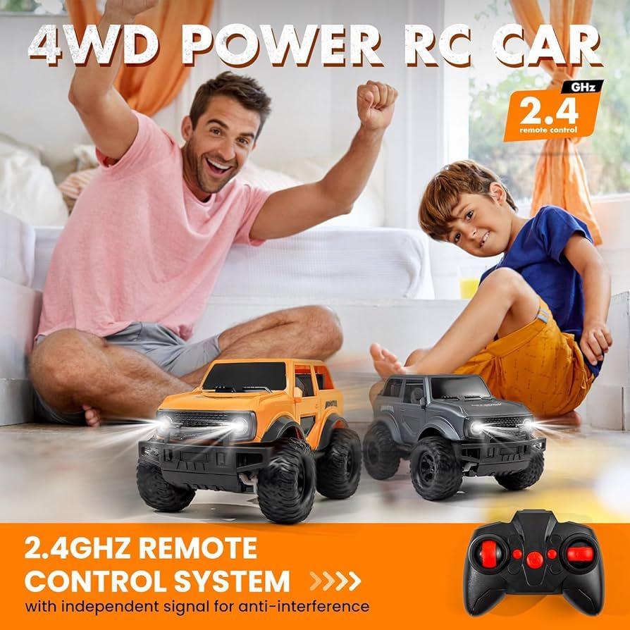 My Toys R/C Offroad Climber Car, 1:16 Scale, High Performance & Powerful Drice, 2.4GHz Full Function Transmitter, Orange - Image 5