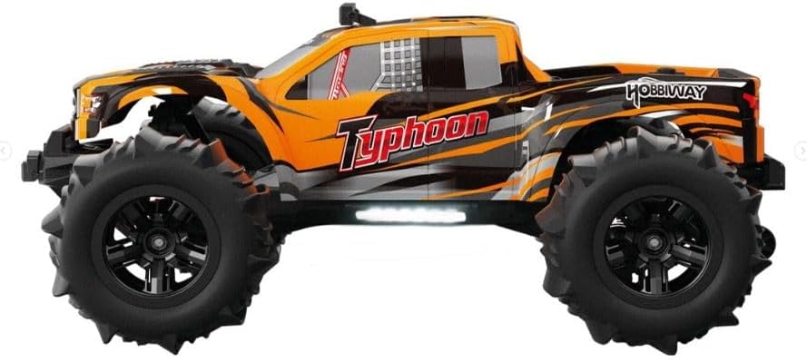 My Toys Typhoon 1:10 Scale Racing Car, 2.4G Super Fast, Independent Suspension, Metal Drive Shaft System, Gear Differential Designl, 3kg Analog Servo, 550 Power Motor, Orange-MT670 - Image 2