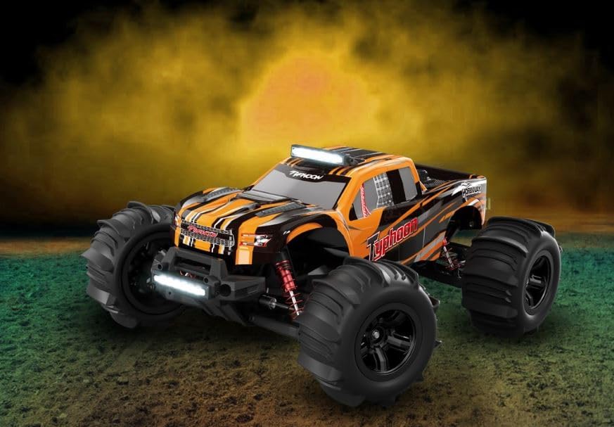 My Toys Typhoon 1:10 Scale Racing Car, 2.4G Super Fast, Independent Suspension, Metal Drive Shaft System, Gear Differential Designl, 3kg Analog Servo, 550 Power Motor, Orange-MT670 - Image 4