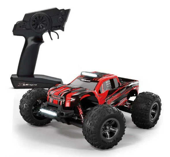My Toys Typhoon 1:10 Scale Racing Car, 2.4G Super Fast, Independent Suspension, Metal Drive Shaft System, Gear Differential Designl, 3kg Analog Servo, 550 Power Motor, Red-MT690