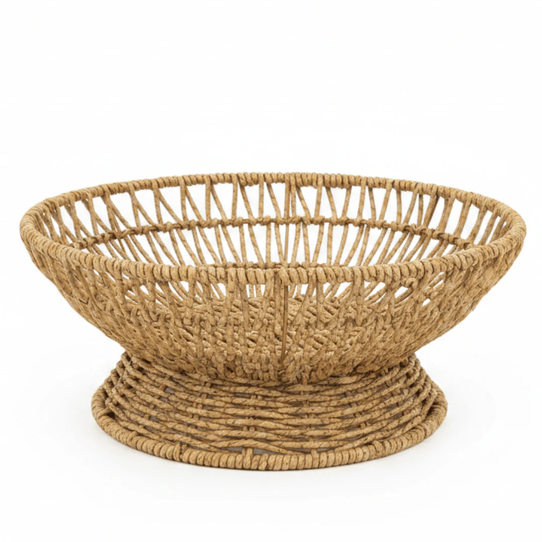 Wire Fruit Basket with Pedestal Base | 25×10 cm | Artisan Home Accent Woven Color
