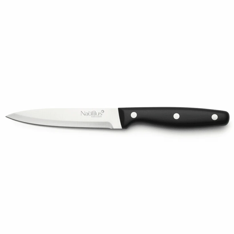 Nautilus 3.5" Paring Knife with ABS Handle – Black Precision Knife (RNGT-79006)