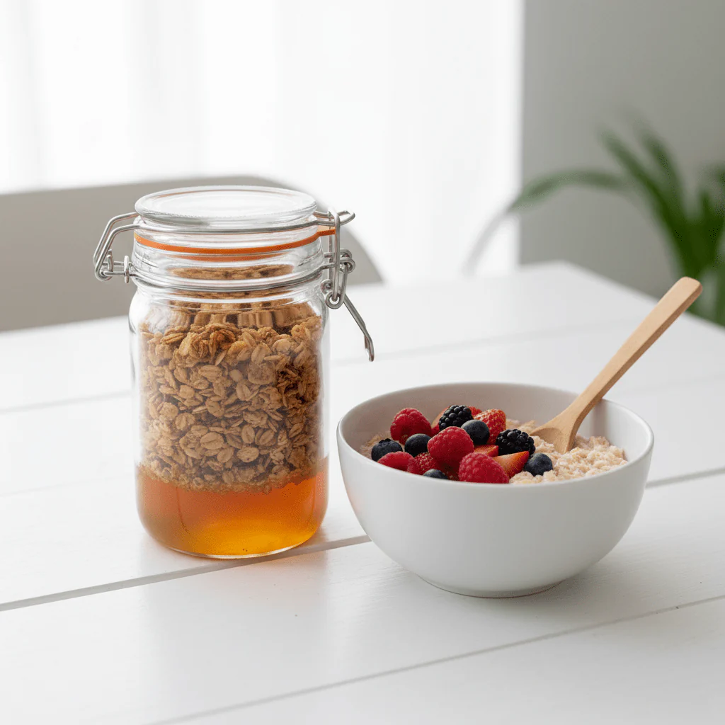 Nautilus Airtight Glass Storage Jar with Stainless Steel Clip Lock Lid & Silicone Seal — 245ml | Ideal for Preserving, Pickling, Pantry & Kitchen Organisation - Image 4