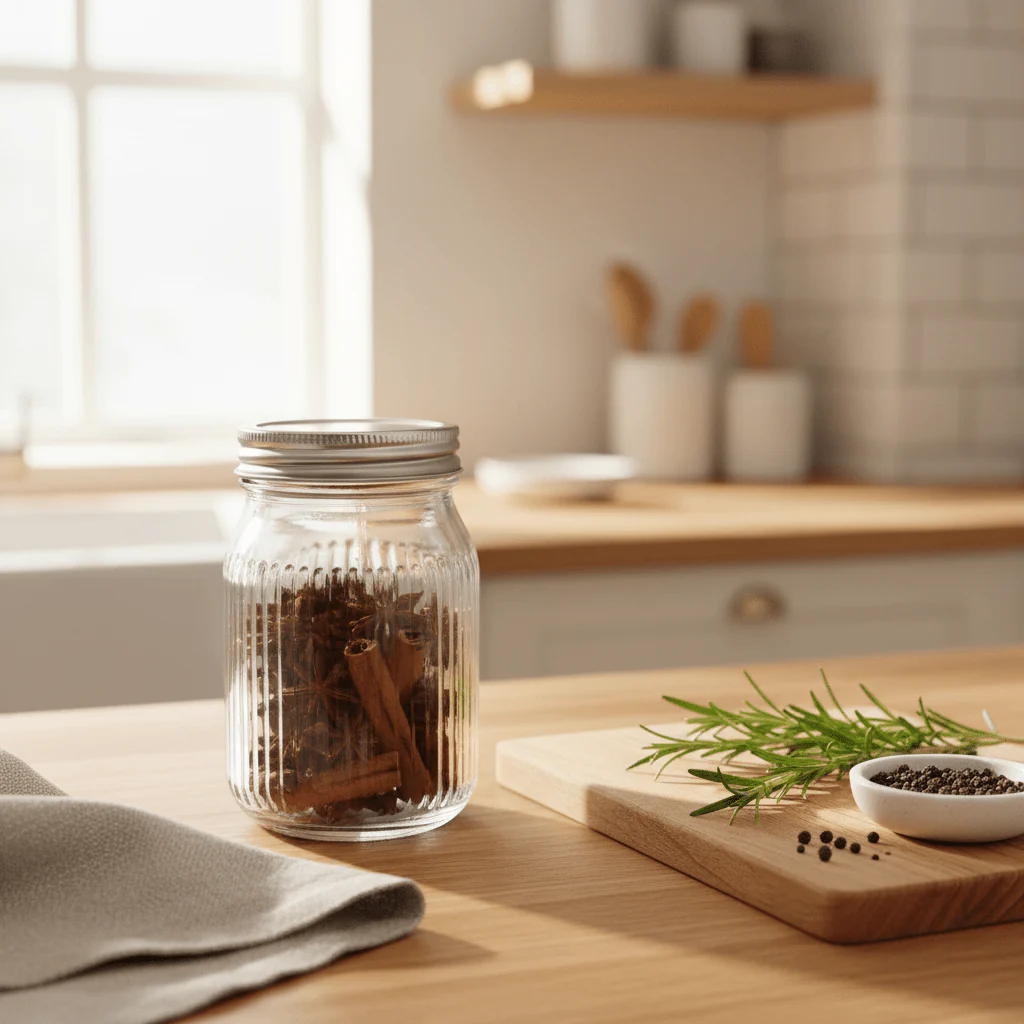 Nautilus Ribbed Glass Storage Jar 500Ml with Metal Lid, Clear and Silver, RNGT-10636 - Image 2