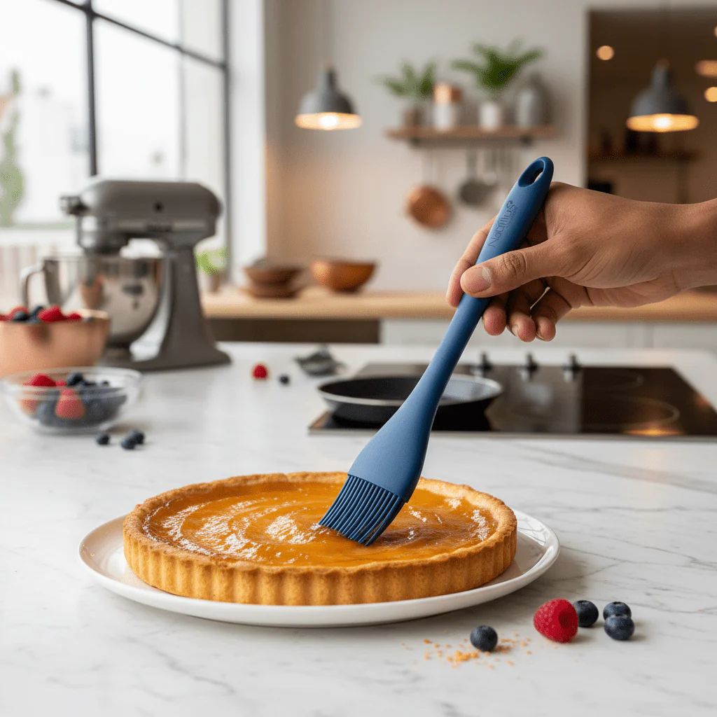 Nautilus Silicone Pastry Brush - Navy Blue - 26 × 4 cm - Image 3