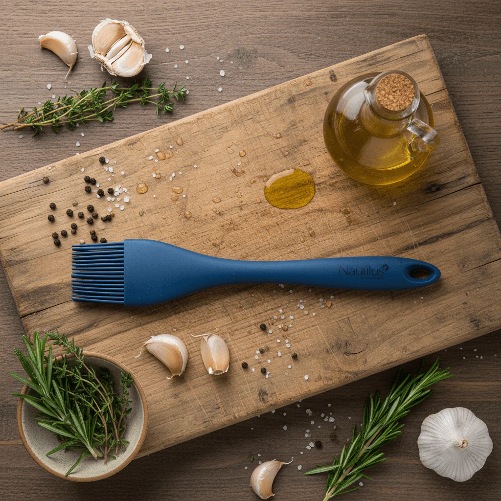 Nautilus Silicone Pastry Brush - Navy Blue - 26 × 4 cm - Image 4