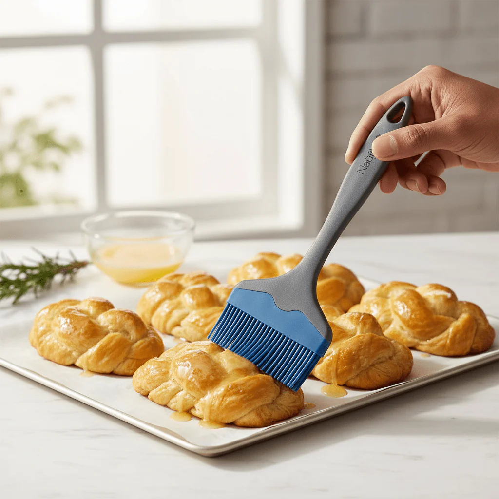 Nautilus Silicone Pastry Brush Navy Blue & Grey - 23×9 cm - Image 3
