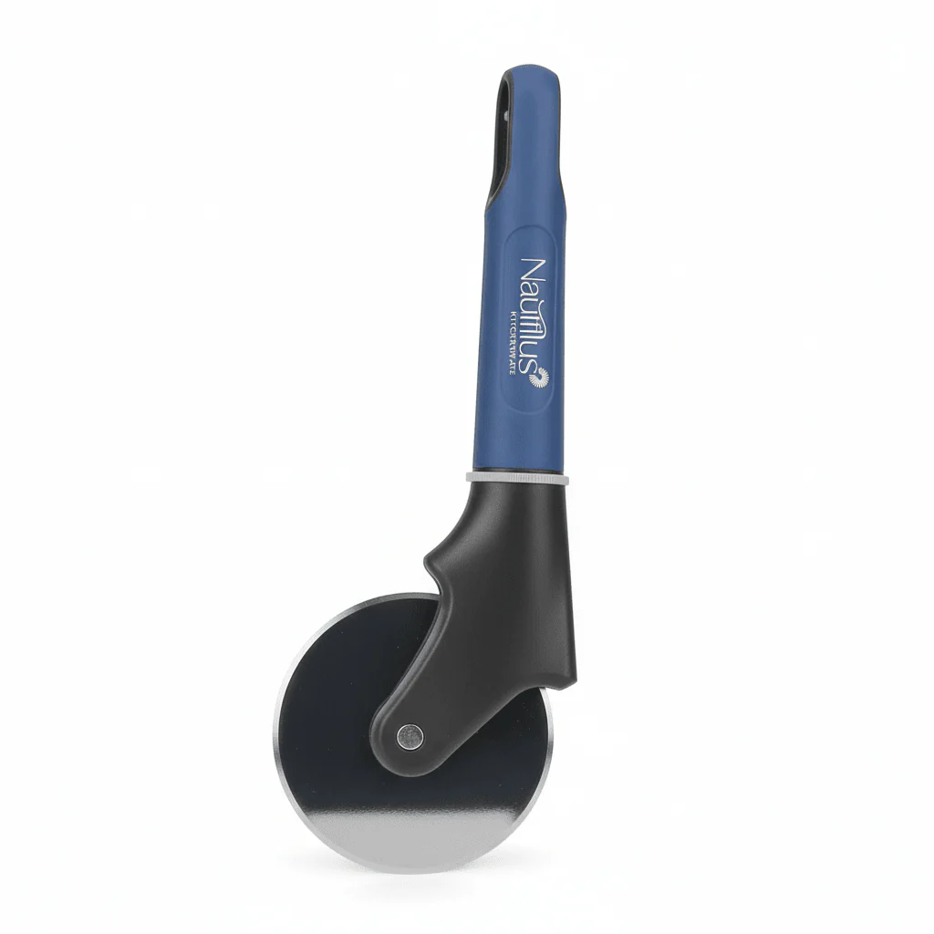 Nautilus Soft Grip Pizza Cutter 22 cm RNGT-0804 Blue – Easy Slice Wheel Cutter