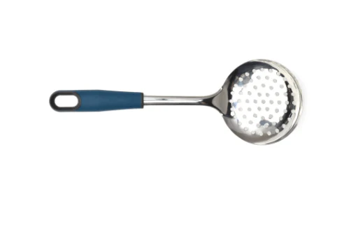 Nautilus Steel Skimmer Turner Soft Touch Handle 33cmX11cm-Steel&Blue - Image 2