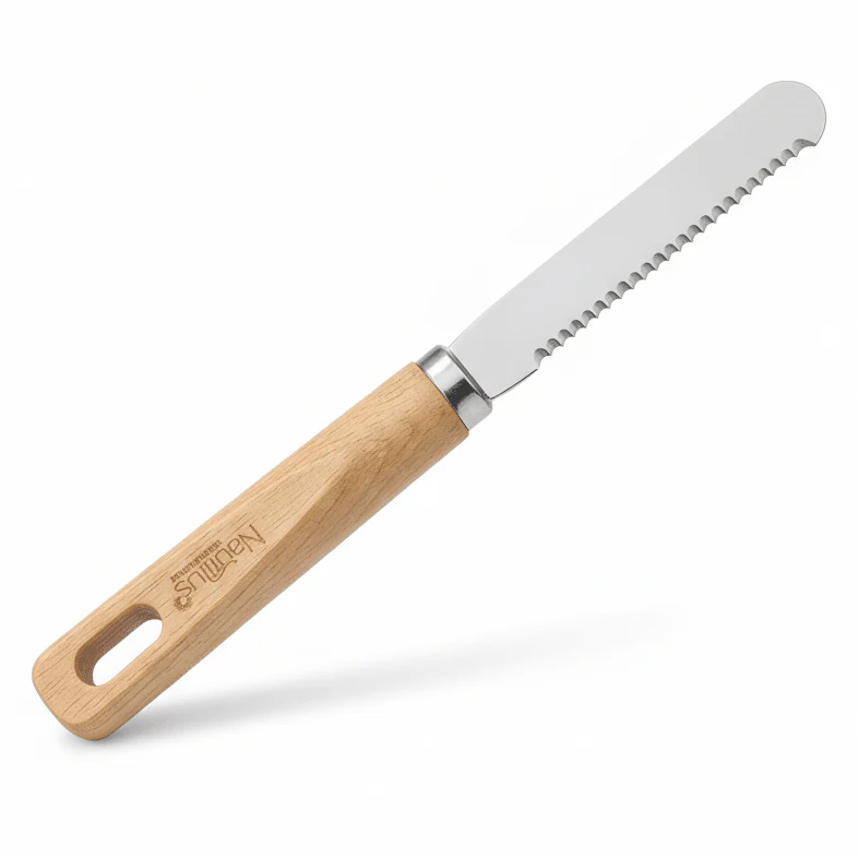 Nautilus Wooden Handle Butter Spatula 23 cm RNGT-21664 – Smooth Spread Knife