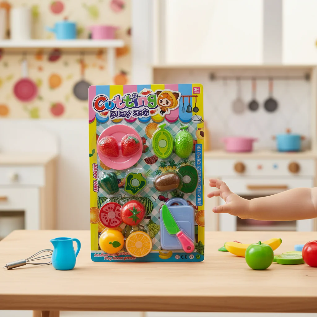 Happy Time Cutting Play Set Pretend Kitchen Toy (Ages 3+) - Image 2