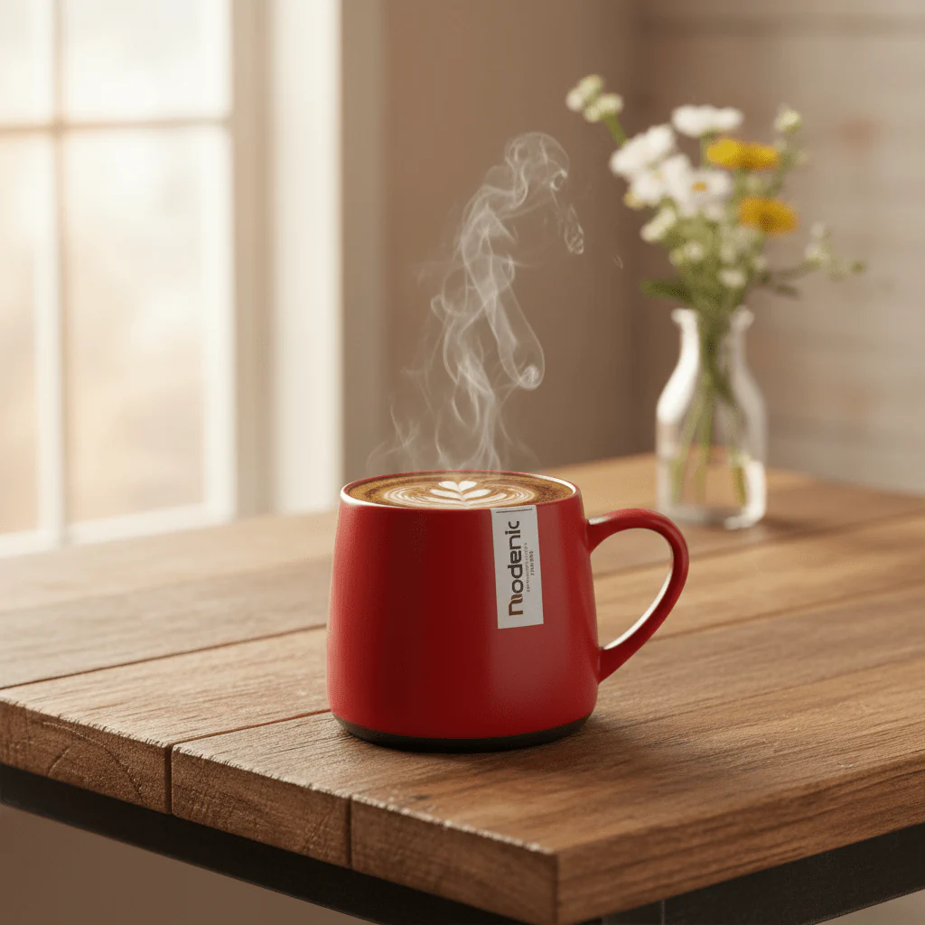 Nodenic Red Ceramic Mug — 330ml - Image 2