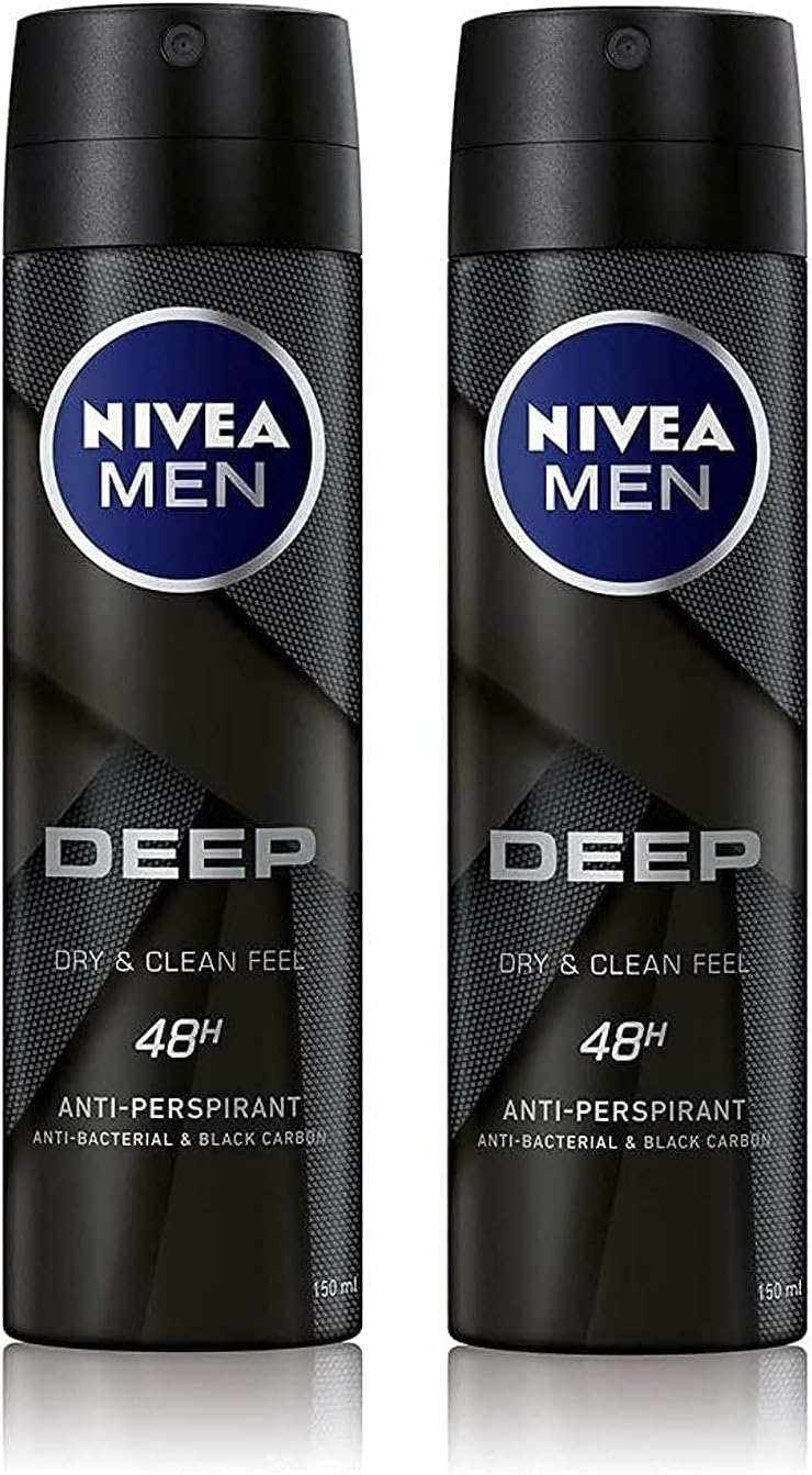 Nivea Men's Deep Deodorant Spray (2x150ML)
