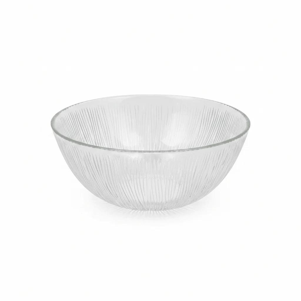 Noritazeh Ribbed Glass Bowl – 23cm