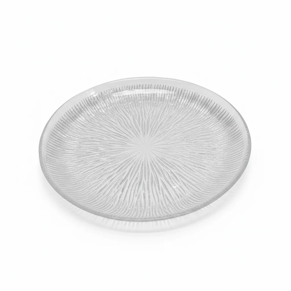 Noritazeh Ribbed Glass Dessert Plate 19cm