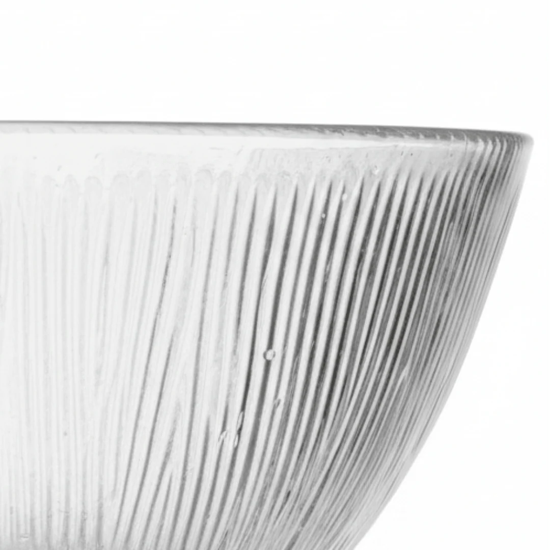 Noritazeh Ribbed Glass Salad Bowl - 16×8 cm - Image 2