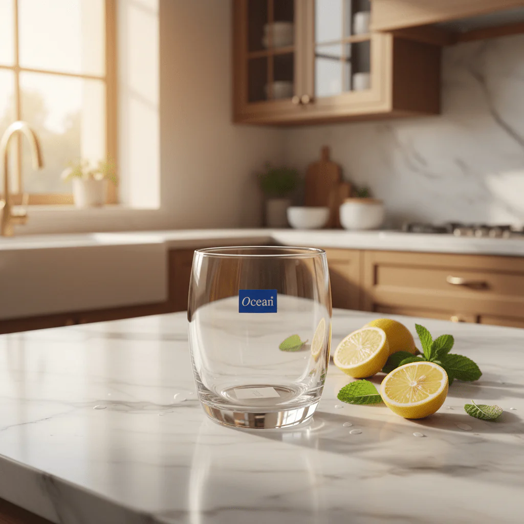 Ocean Iris Premium Quality Glass Tumbler Modern Design for Water Juice and Beverages 320ml - Image 2