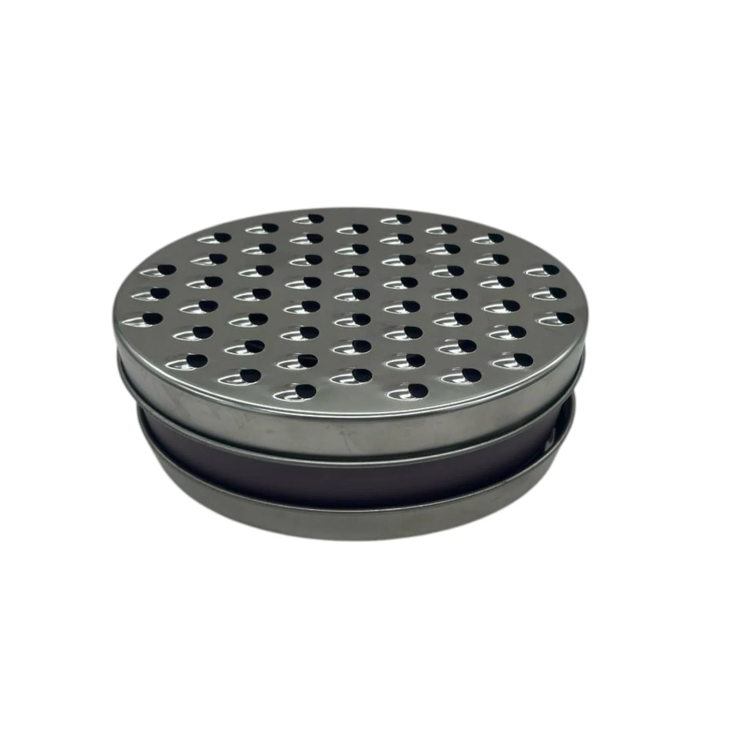 Ococicoki Grater 2 Way Steel Blade Plastic Box Grater Oval Box 17cmX12cmX7cm-Purple&Steel - Image 2