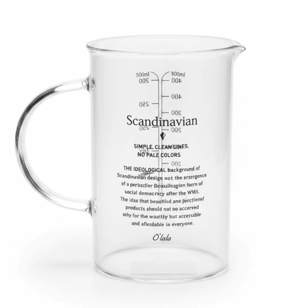 Olala Scandinavian Glass Measuring Cup 500ml
