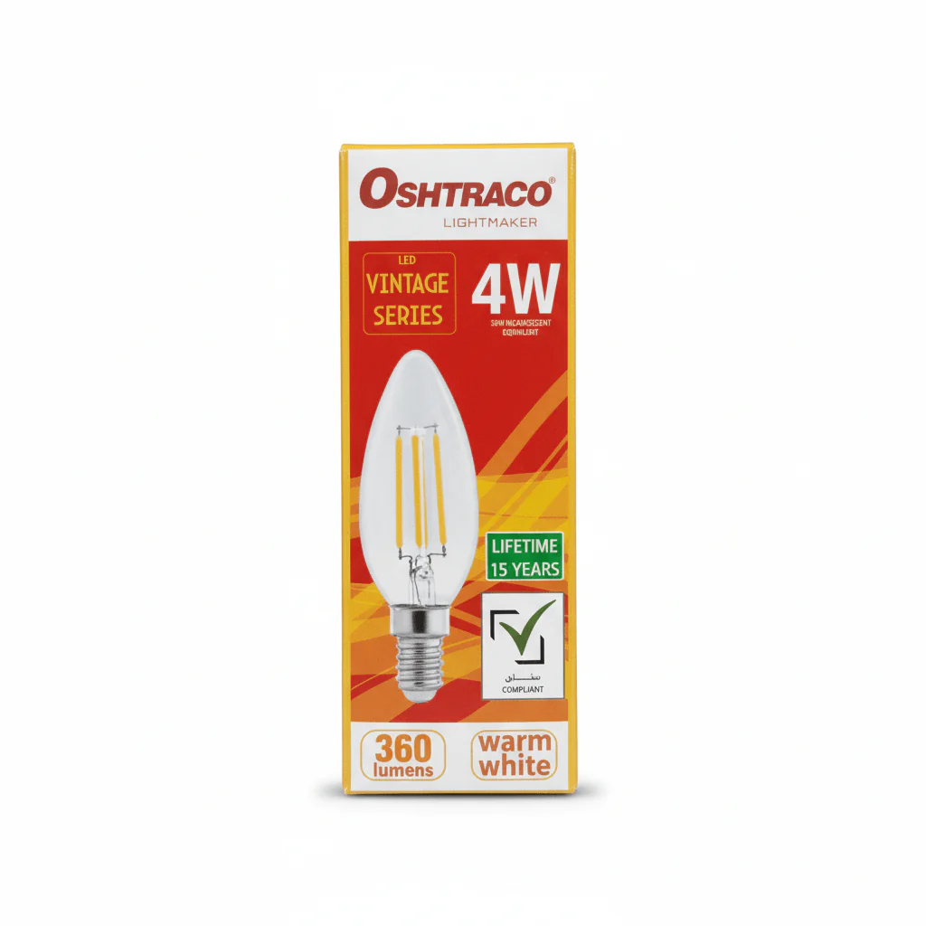 Oshtraco E14 LED Lamp 4W, Warm White, LED Vintage Series