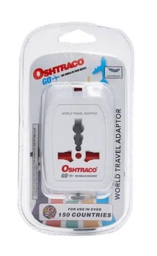 Oshtraco World Travel Adaptor-White