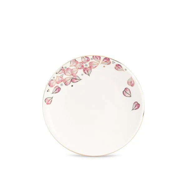 Otantik Lilac Porcelain Dessert Plate Set – 6-Piece 7.5" Pink & White Classic Edition - Image 2
