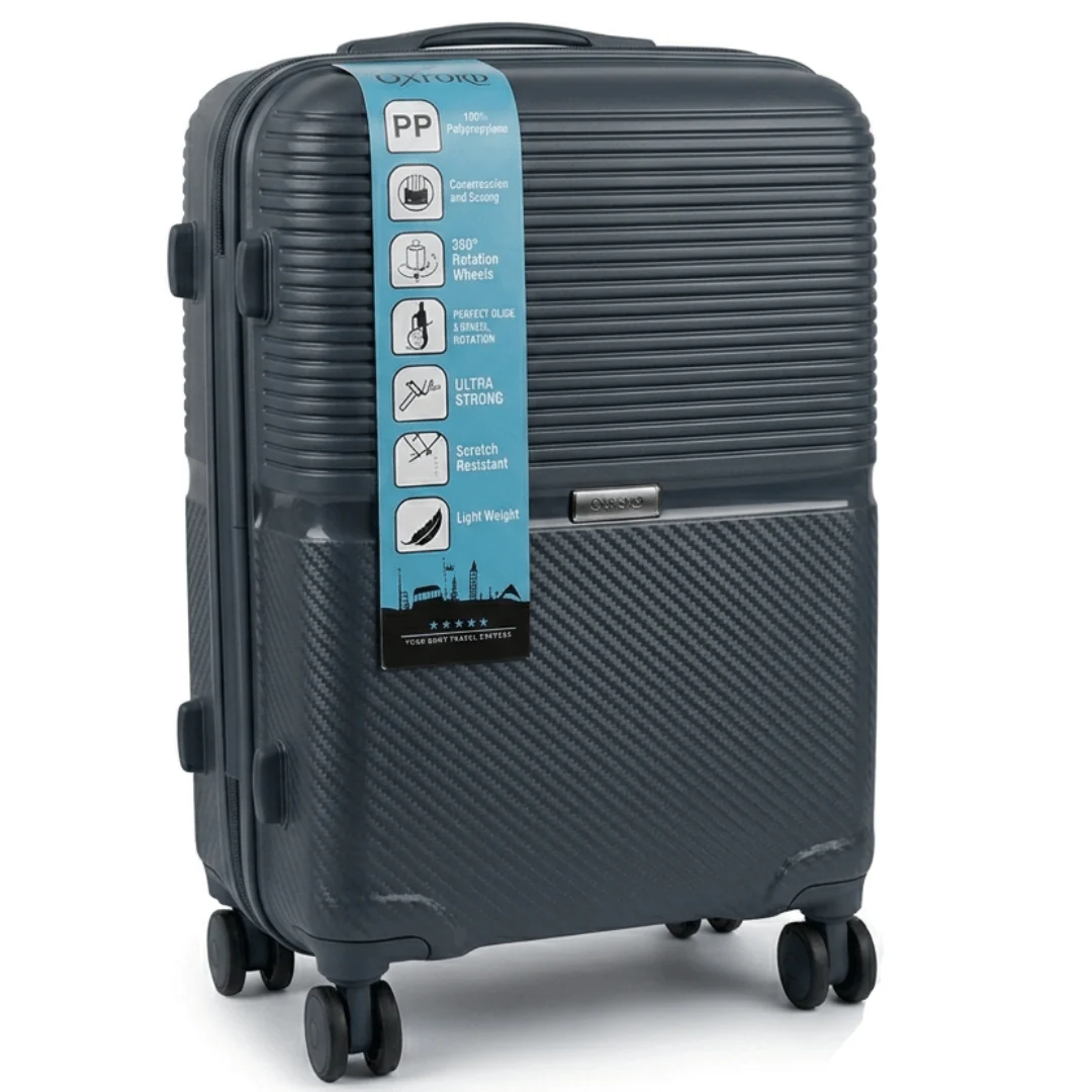 Oxford Hard Shell PP Trolley Bag | 360° Spinner Wheels | 20 Inch |