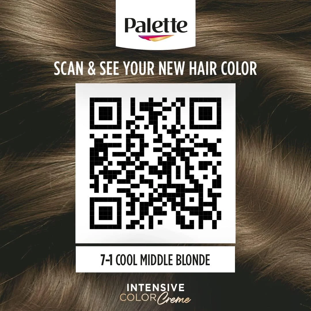 Palette Intensive 7.1 Color Creme Middle Ash Blonde - Image 3