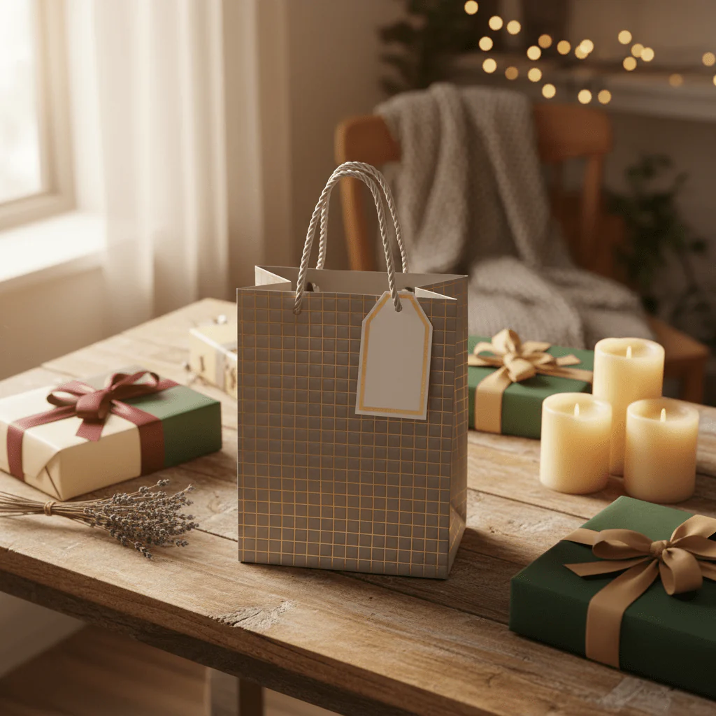 Paper Gift Bag with Rope Handles & Gift Tag | 23×18cm | Elegant Packaging for Birthdays, Weddings, Celebrations & Special Occasions - Image 2