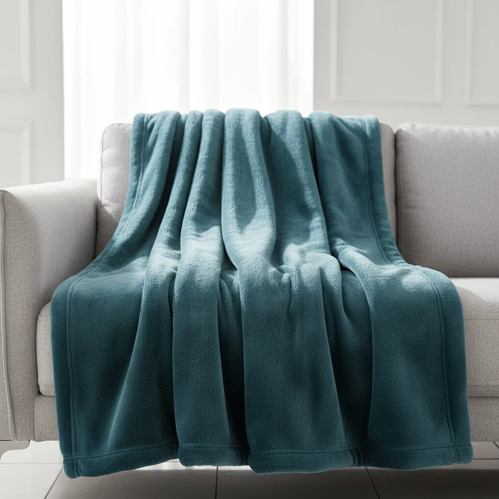 Parajohn Extra-Large Plush Fleece Blanket for Master Bed – 200×240 cm, Elegant Teal