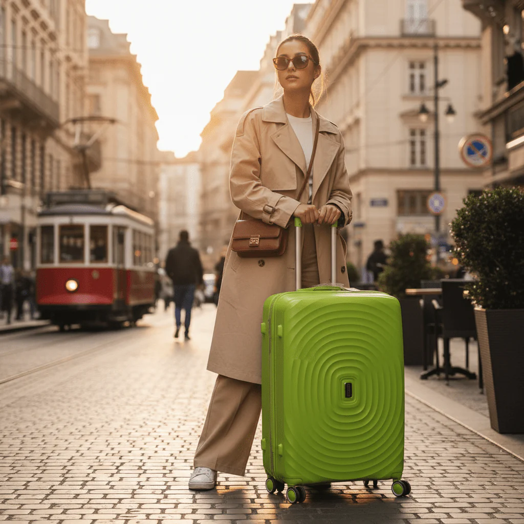 Parajohn Green PP Hard Shell Trolley — Large Suitcase with Spinner Wheels | 28 Inch , 24 Inch , 20 Inch | - Image 3