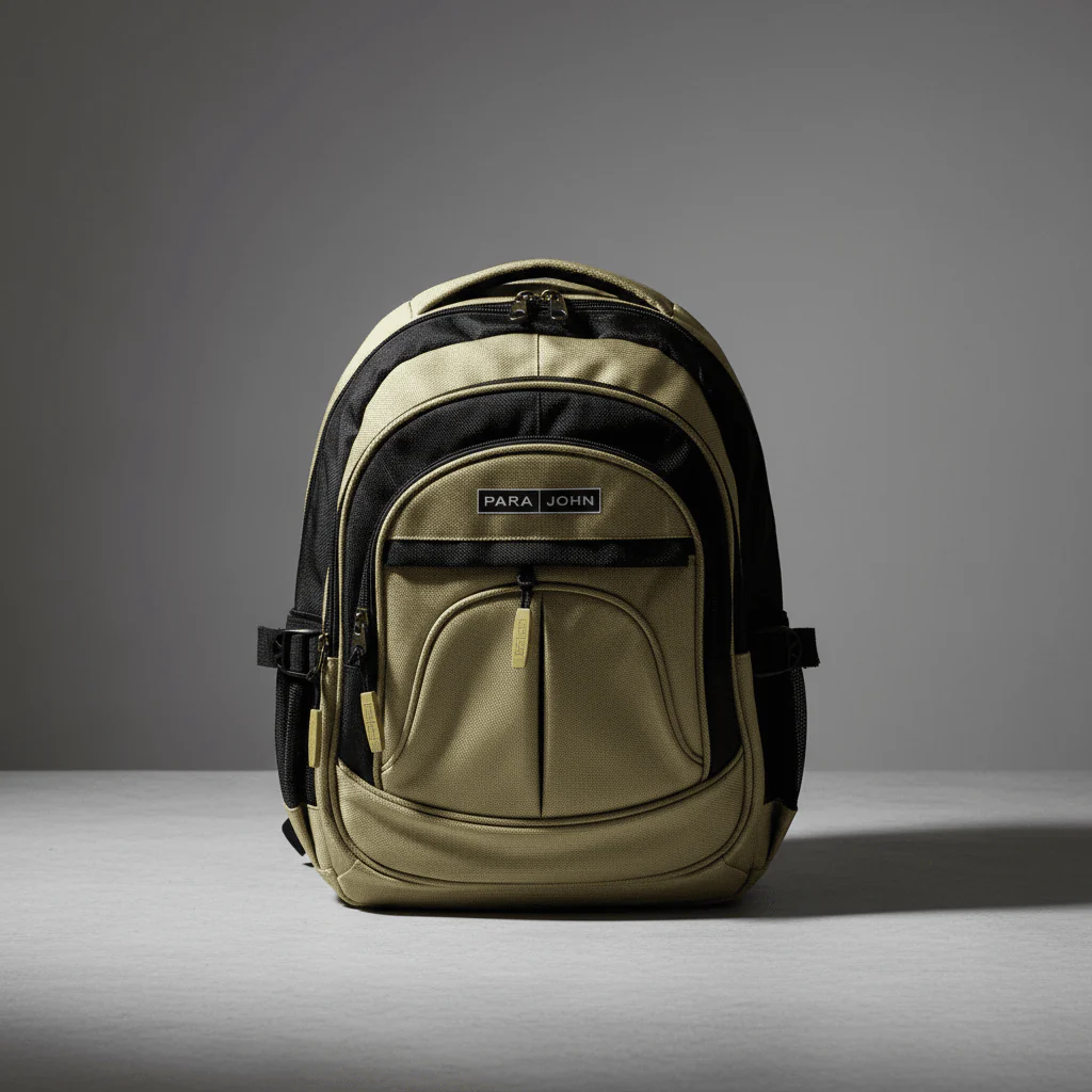 Parajohn Spacious Black & Gold Polyester School Backpack 16 Inch – Large Capacity School Bag for Books & Accessories - Image 3