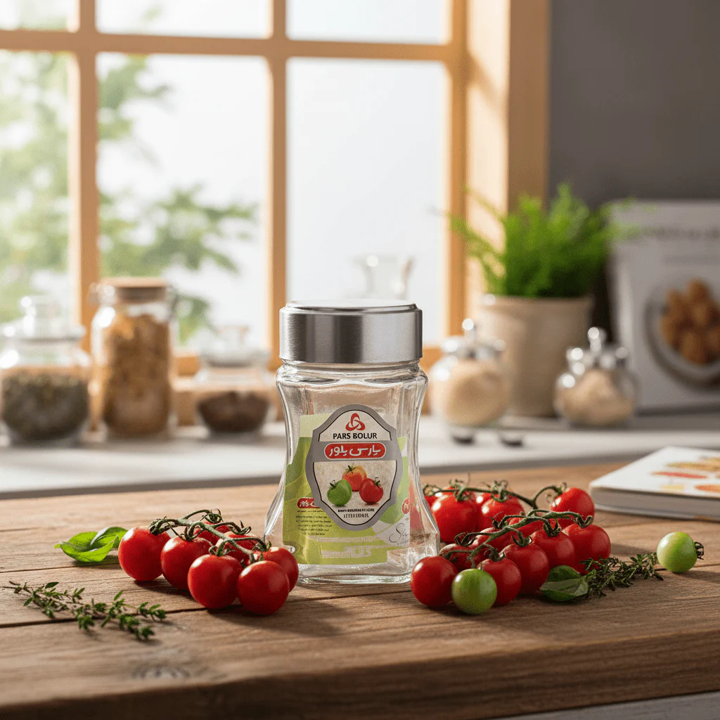 Pars Bolur Premium Clear Glass Spice & Storage Jar with Stainless Steel Lid – 200ml | Airtight Kitchen Canister - Image 2