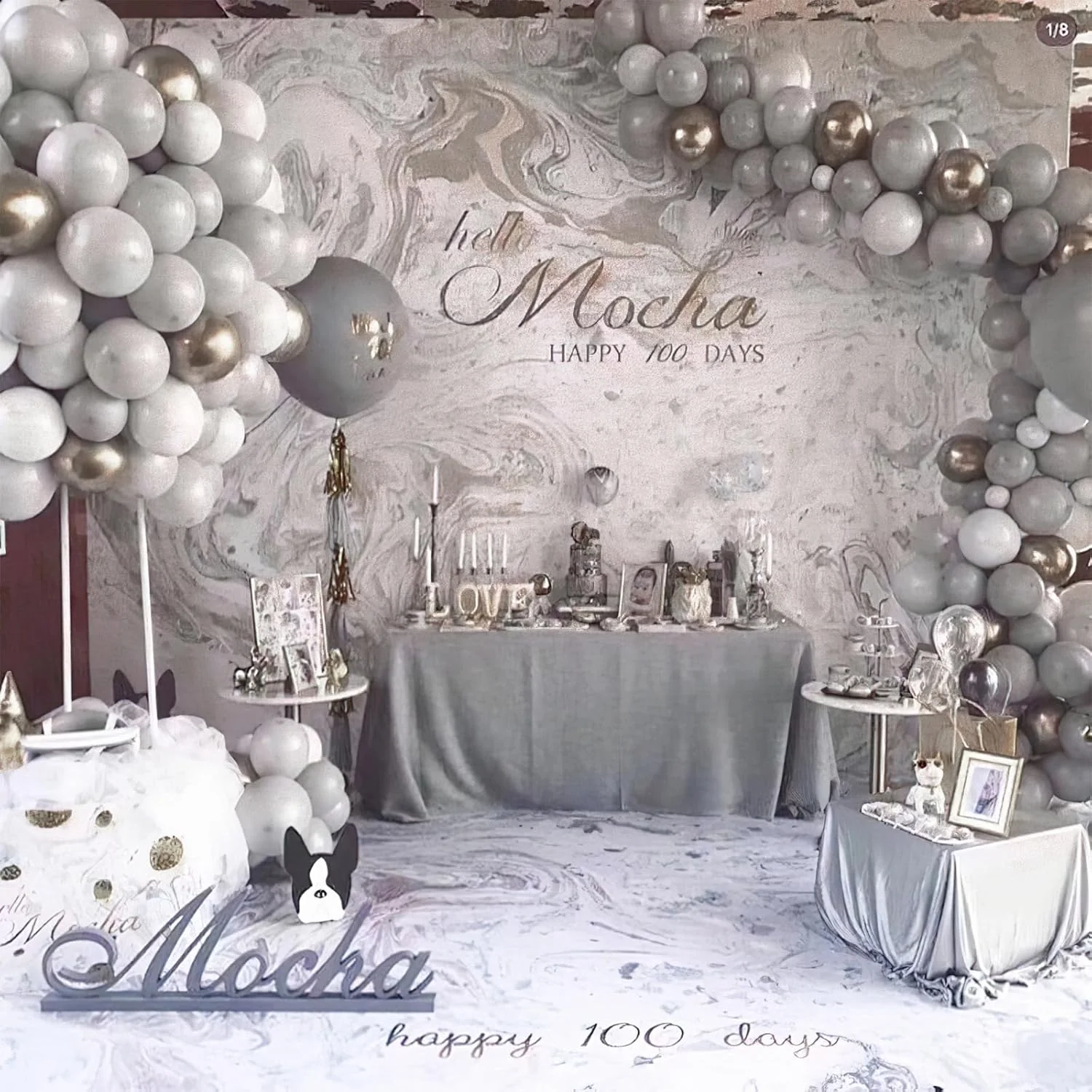 PARTY FUN Chrome Balloons 40 Pcs – Elegant Gray Party Collection - Image 2