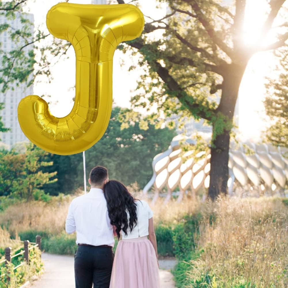 PARTY FUN Gold Foil Balloon Letter "J" 80cm – Fun Party Supply for Celebrations - Image 2