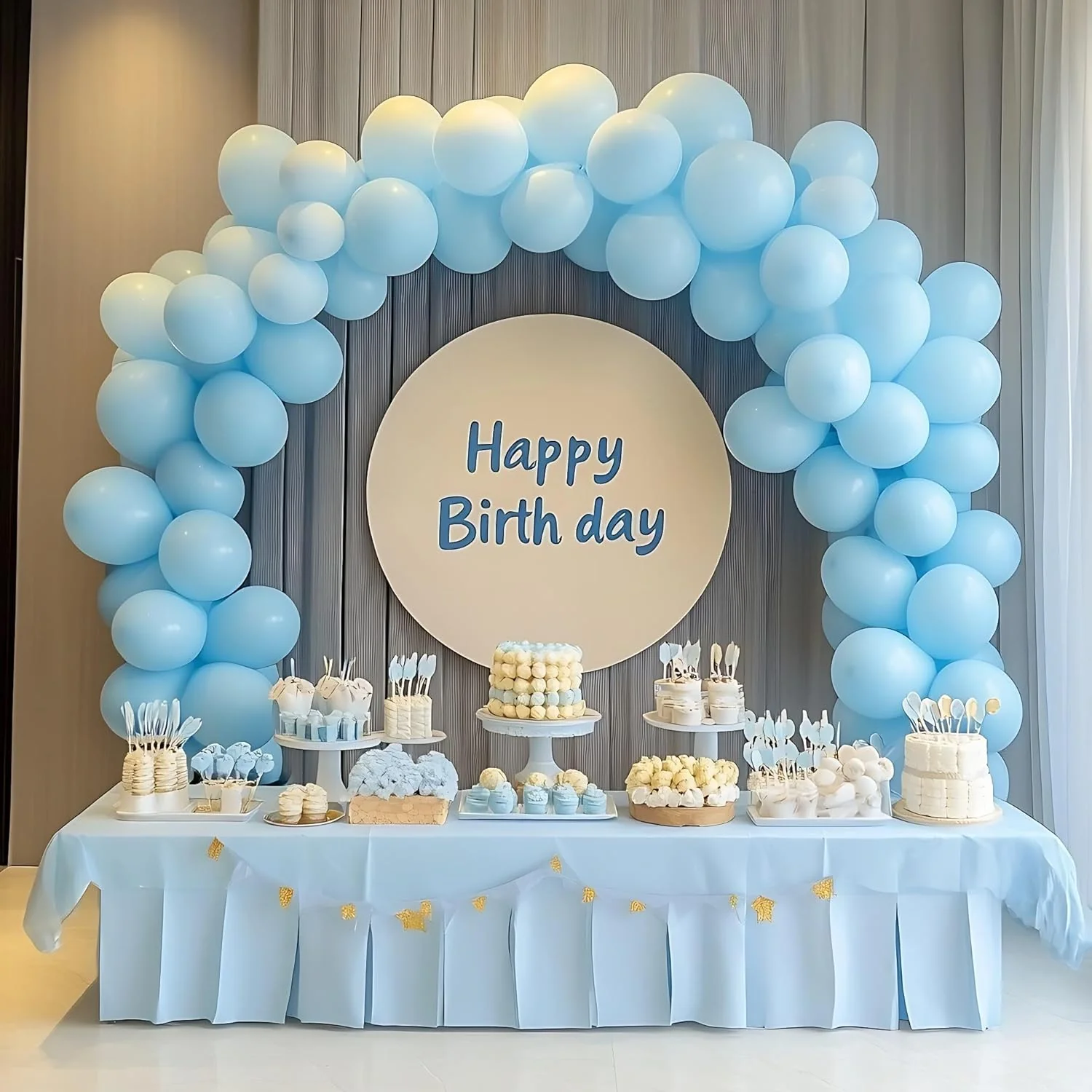 PARTY FUN Standard Balloons 40 Pcs – Light Blue Festive Pack - Image 2