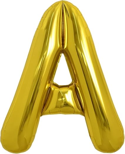 PARTY POINT Gold Foil Balloon Letter "A" 80cm – Birthday & Event Decoration