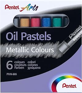 PENTEL Metallic Oil Pastels Set of 6 Assorted Colours