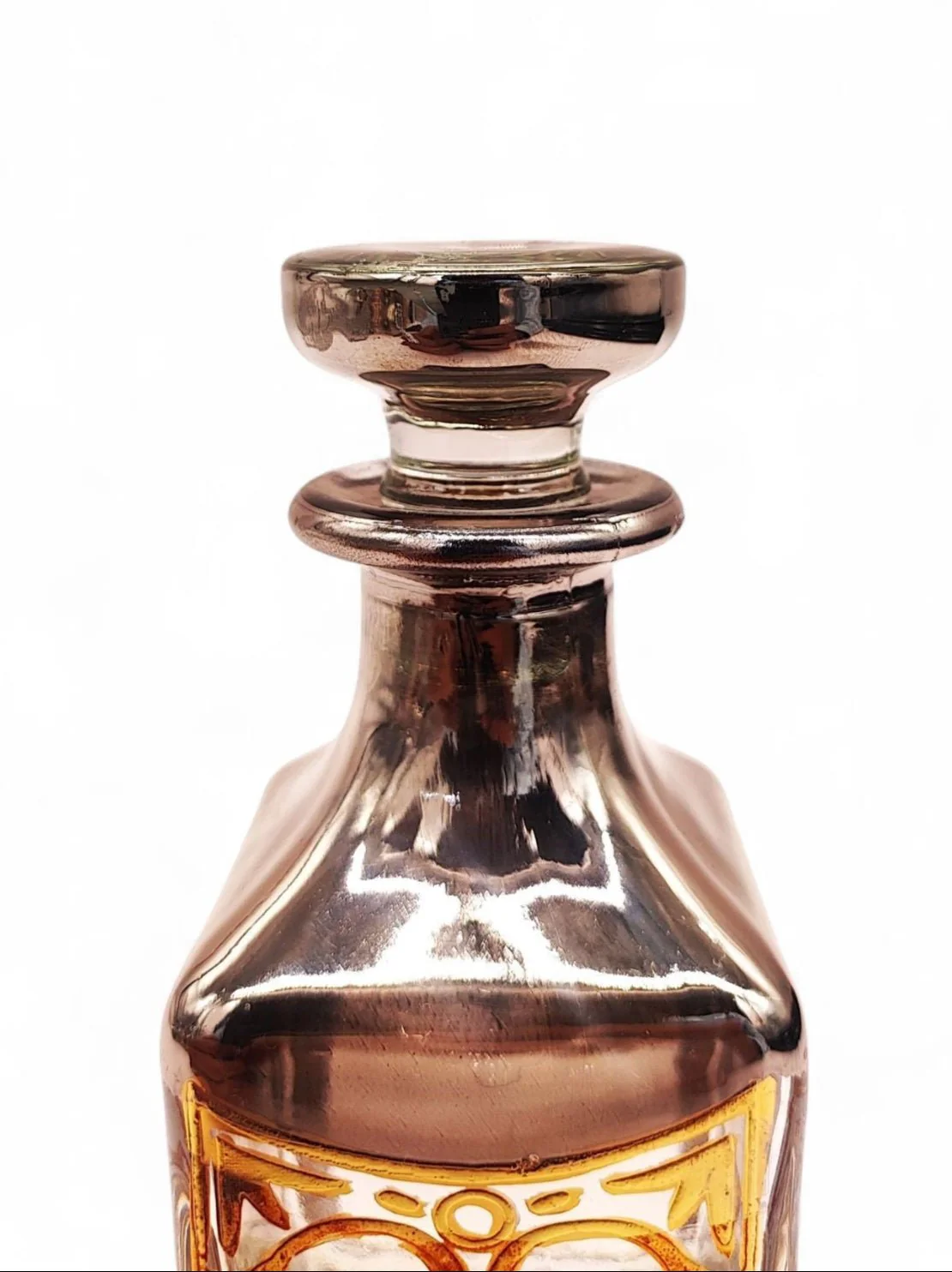 Perfume Bottle 1007 With Silver Gold Design 10.2 Tola - Image 2