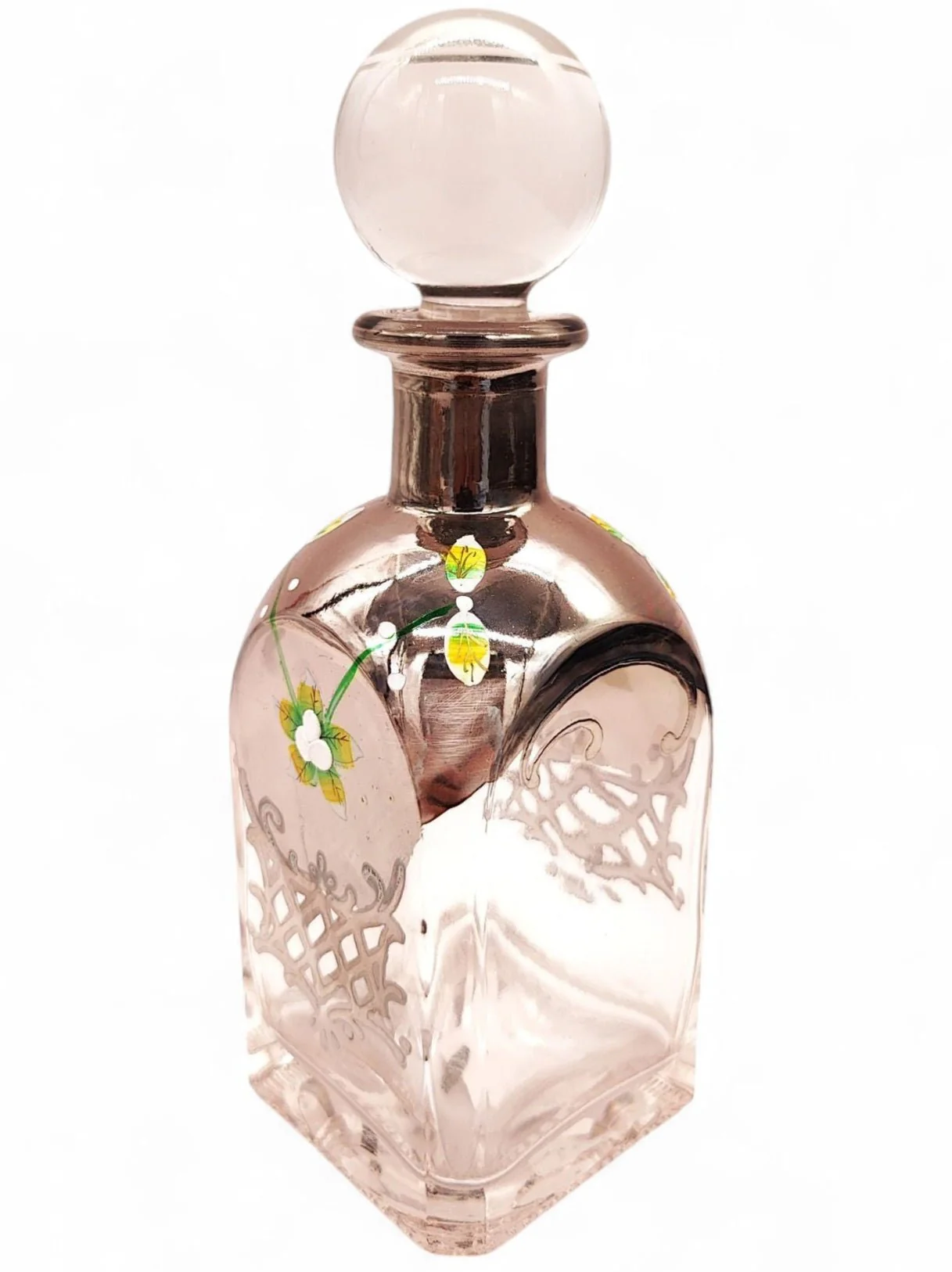 Perfume Bottle 2025Hs With Silver Floral Design 10.2 Tola - Image 3