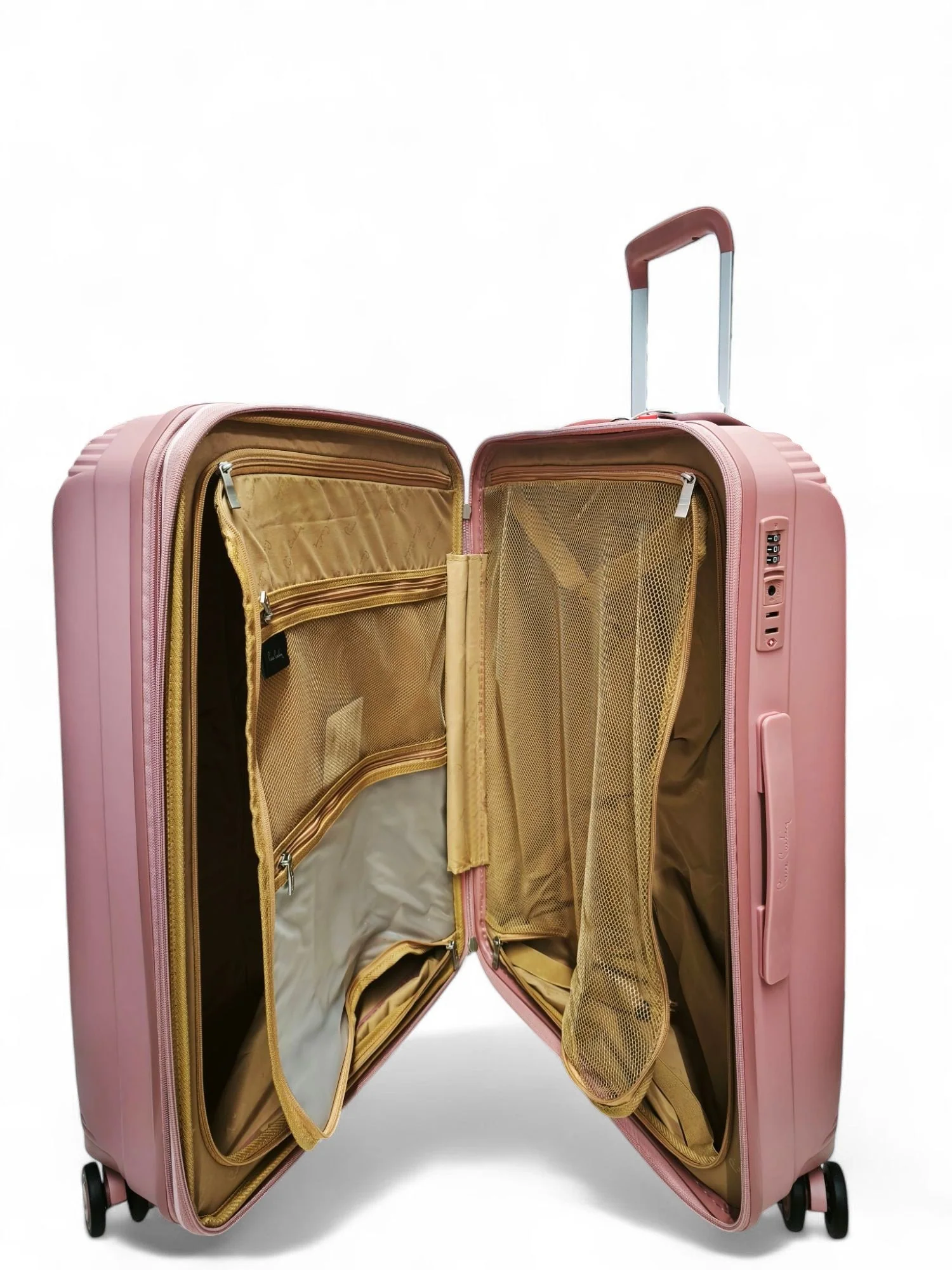 Pierre Cardin 24" Trolley Bag Pink | Chic & Durable Medium Check-in Luggage - Image 3