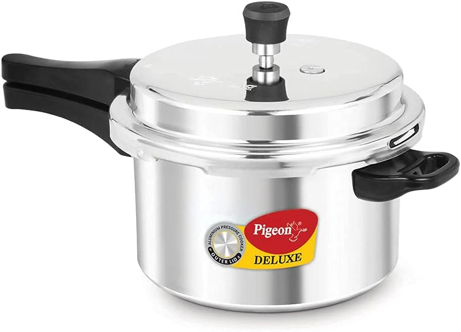 Pigeon Aluminum Pressure Cooker, Silver, 5 Litres - Image 3