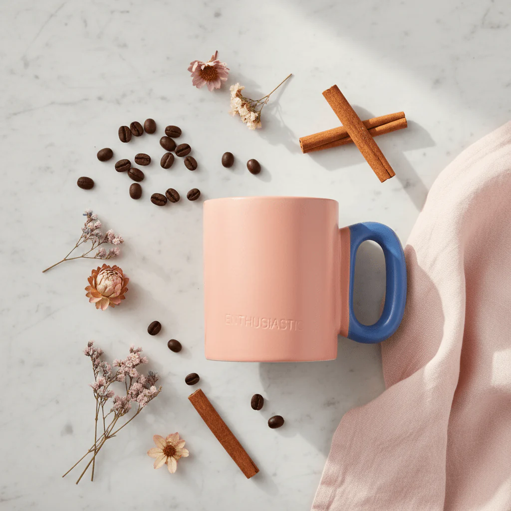 Enthusiastic Ceramic Mug | Dual-Tone Pink & Blue | 300ml - Image 3