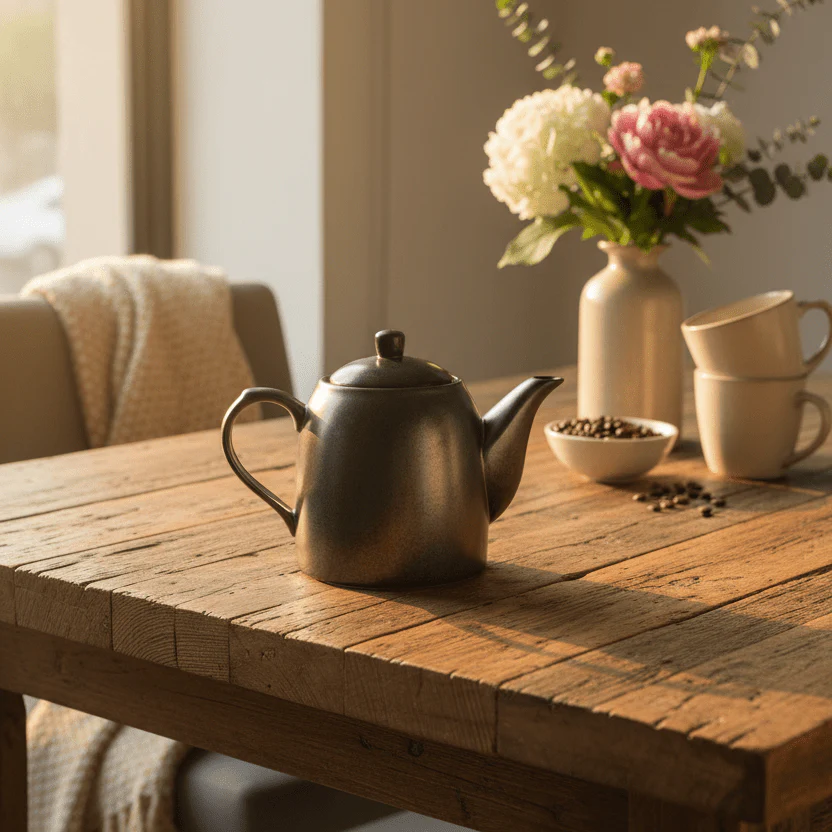 Porcelain Grey Coffee Pot 700ml | Premium Ceramic Teapot for Home, Café & Gifting - Image 2