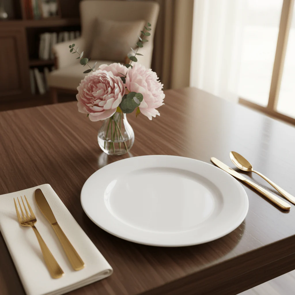 Luhpar Compact White Round Porcelain Side Plate 5 Inch – Small Dessert, Snack & Bread Plate - Image 2