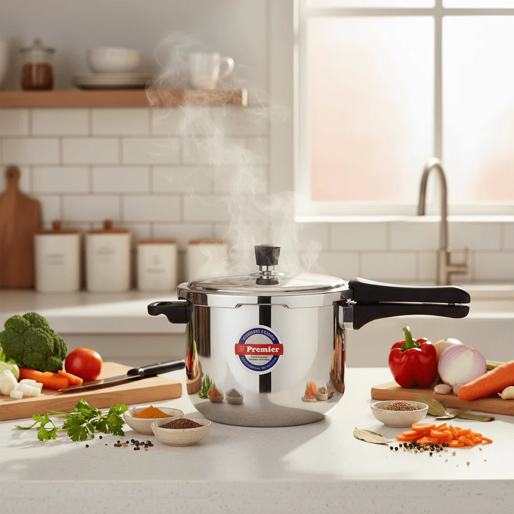 Premier 3L Stainless Steel Triply Pressure Cooker – Compact Size - Image 2